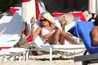 Victoria Silvstedt - white bikini in St. Barts 1/3/13  