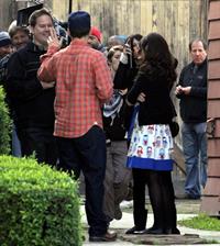 Zooey Deschanel on the set of 'New Girl in Los Angeles December 4, 2012 