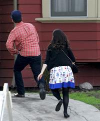 Zooey Deschanel on the set of 'New Girl in Los Angeles December 4, 2012 