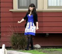 Zooey Deschanel on the set of 'New Girl in Los Angeles December 4, 2012 