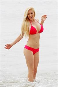 Heidi Montag Spends some time on the beach in Santa Monica (November 8, 2012)  (bikini)