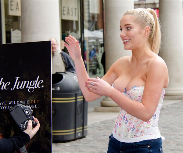 Helen Flanagan - Launches PETA's campaign to raise awareness of the use of eotic animal skins in London (23.05.2013) 