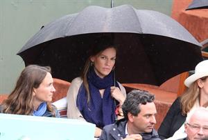 Hilary Swank at the Roland Garros Tennis French Open Tournament June 10, 2012