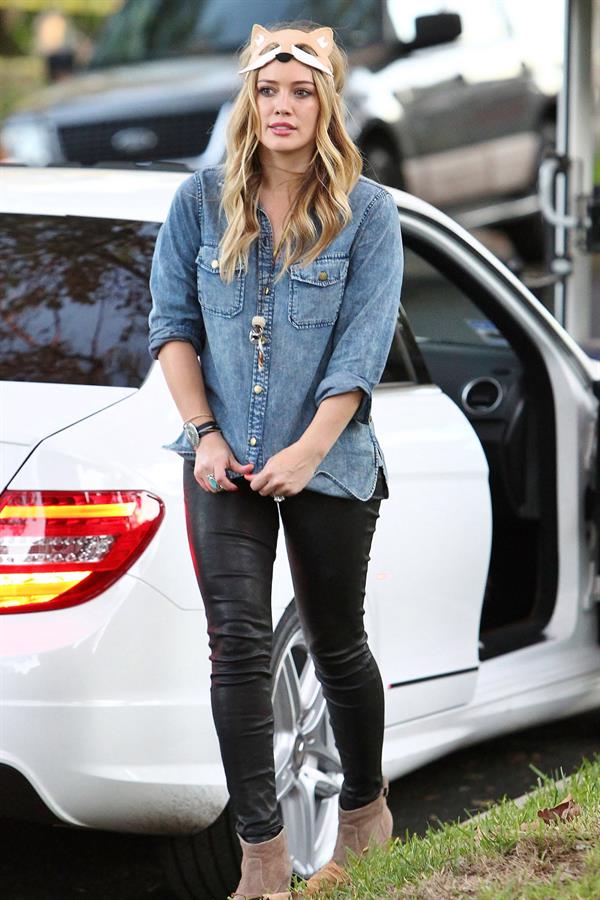 Hilary Duff - Toluca Lake in LA 10/31/13  