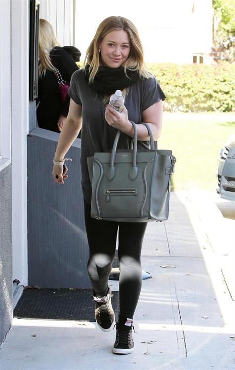 Hilary Duff – leaving pilates class in LA 1/15/13  