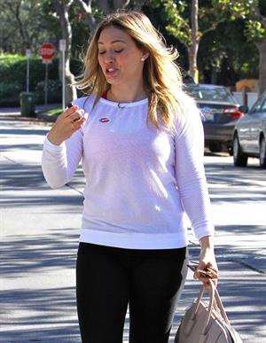 Hilary Duff voting in LA 11/6/12