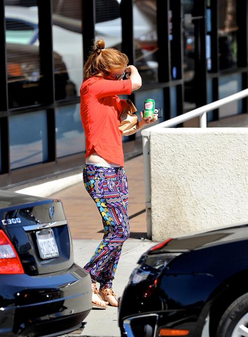 Isla Fisher - Shopping for furniture and picks up lunch in LA - September 14, 2012