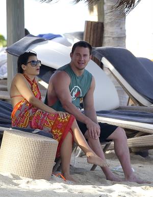 Jenna Dewan-Tatum - at the beach in St Barts 12/31/12  