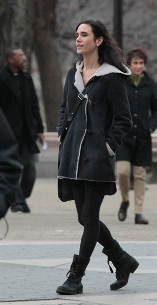 Jennifer Connelly on the set of  Winter's Tale  in New York 1/14/13 
