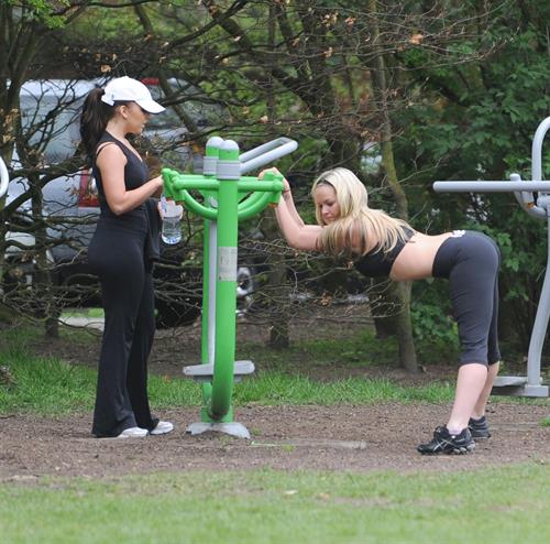 Jennifer Ellison working out in Liverpool April 14, 2011 