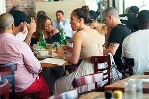 Jennifer Lopez dinner at Bubbys in New York City on July 24, 2012