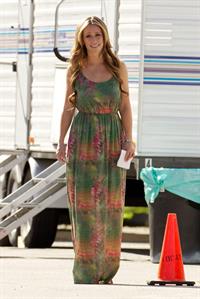Jennifer Love Hewitt on the set of The Client List in Sherman Oaks February 1, 2013 