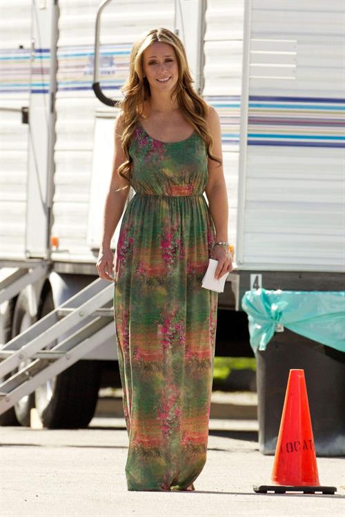 Jennifer Love Hewitt on the set of The Client List in Sherman Oaks February 1, 2013 