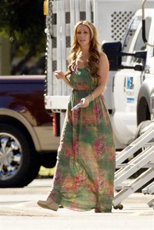 Jennifer Love Hewitt on the set of The Client List in Sherman Oaks February 1, 2013 