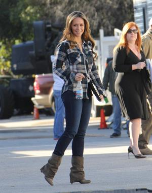 Jennifer Love Hewitt on the set of The Client List in Sherman Oaks February 1, 2013 