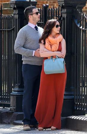 Jennifer Love Hewitt and Brian Hallisy attended a wedding together for one of Jen's friends April 27, 2013 