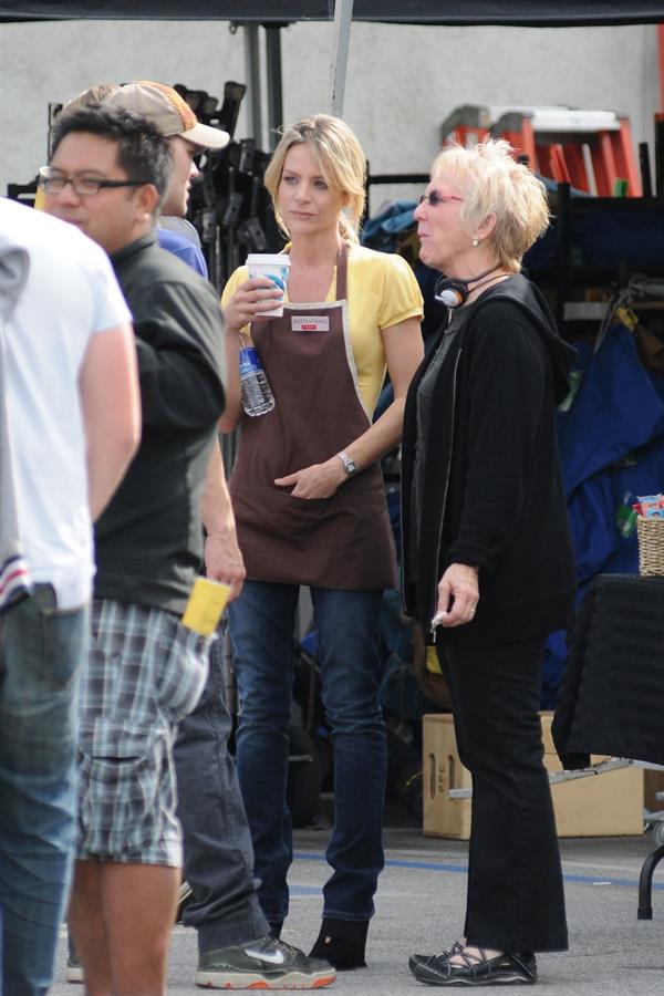 Jessalyn Gilsig on  Glee  set in L.A. - March 30, 2010  
