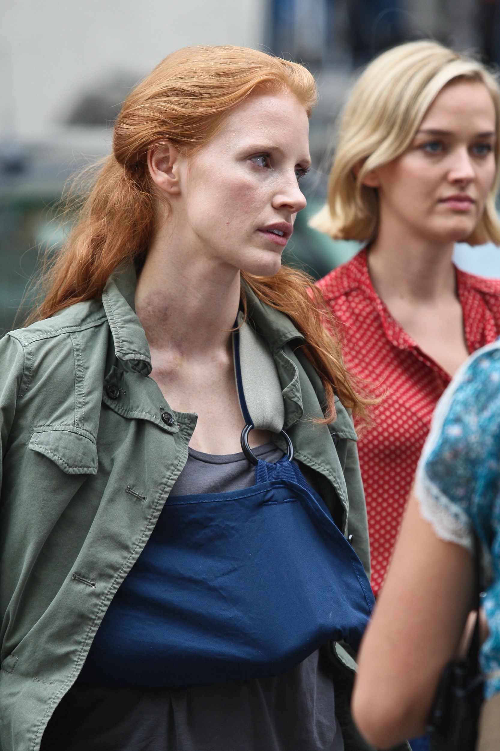 Jessica Chastain - The set of  The Disappearance of Eleanor Rigby  in New York City (13 Jul 2012)
