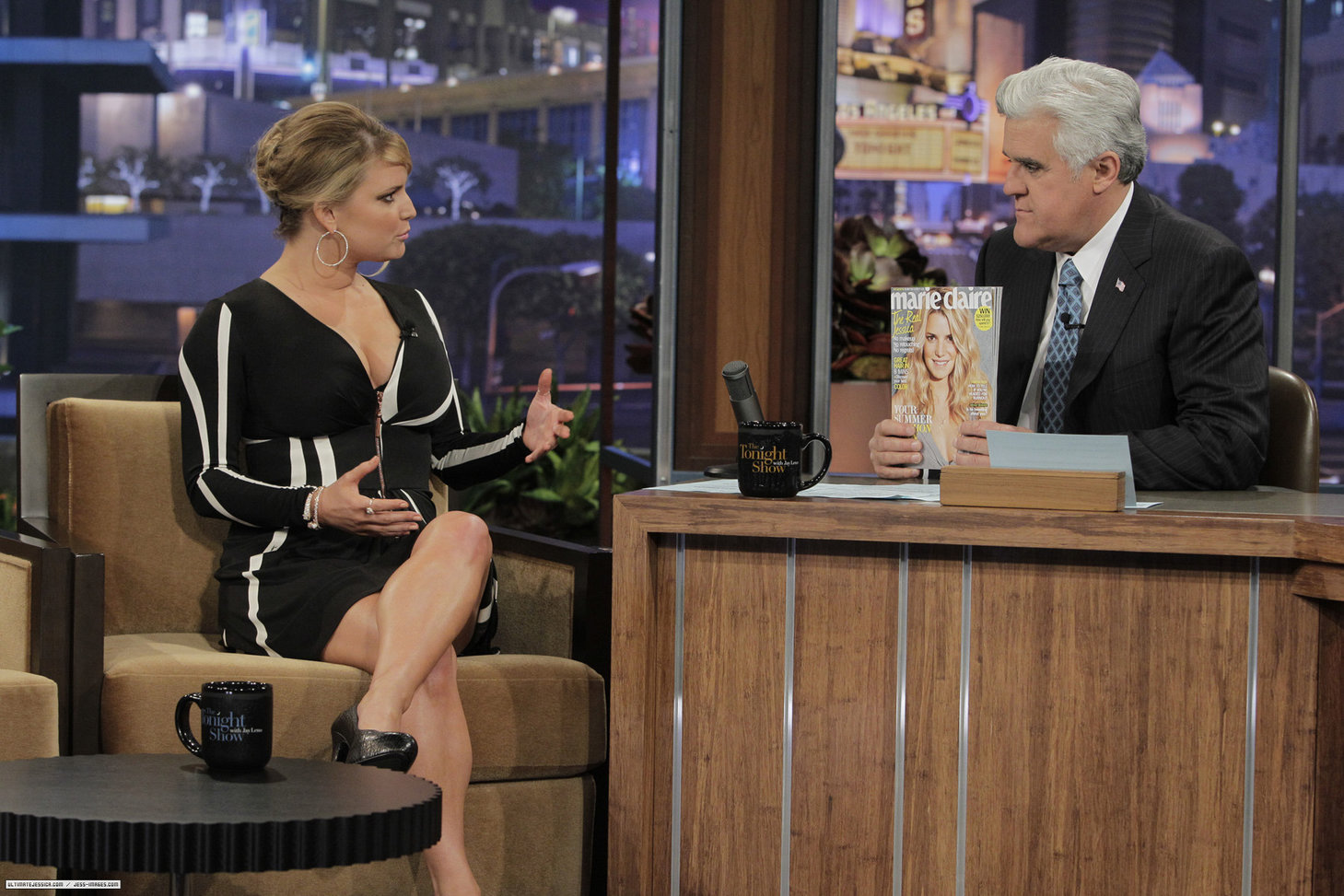 Jessica Simpson on The Tonight Show with Jay Leno on April 27, 2010 