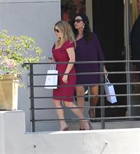 Jessica Simpson leaving a restaurant in Hollywood