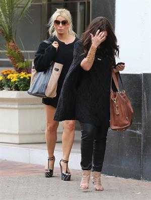 Jessica Simpson Outside Saks Fifth Avenue with a friend in Beverly Hills (October 20, 2012) 