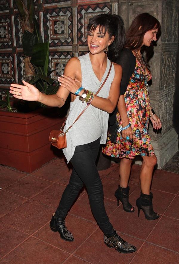 Jessica Szohr arriving to the Mayan Theater in Los Angeles, August 14, 2012