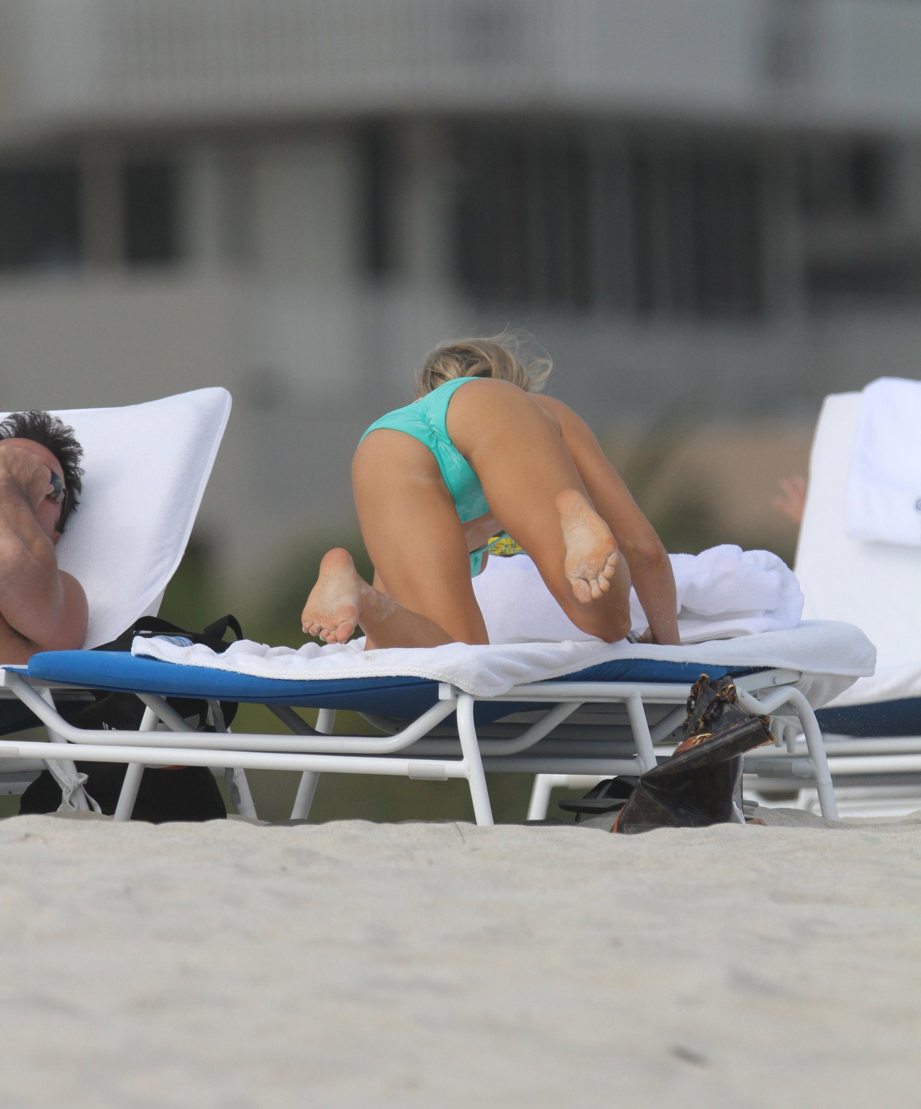 Joanna Krupa bikini candids on the beach in Miami 1/1/13 