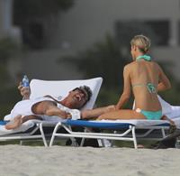 Joanna Krupa bikini candids on the beach in Miami 1/1/13 