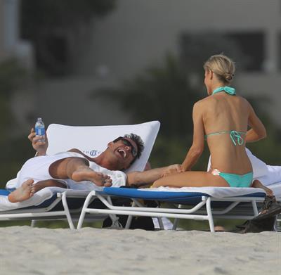 Joanna Krupa bikini candids on the beach in Miami 1/1/13 