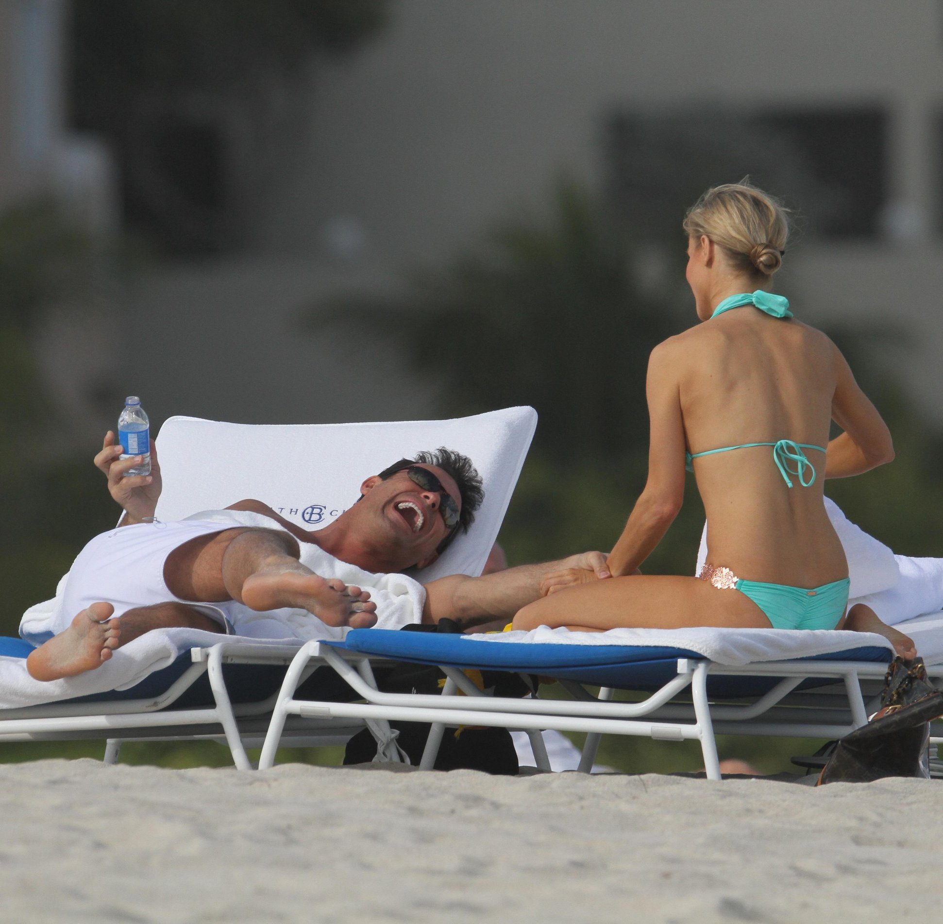 Joanna Krupa bikini candids on the beach in Miami 1/1/13 