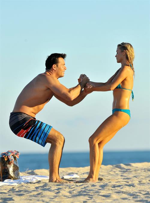 Joanna Krupa bikini candids on the beach in Miami 11/3/12