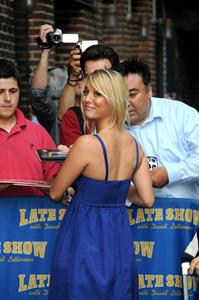 Kaley Cuoco arrives at the Late Show with David Letterman in New York City 
