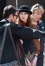 Karen Gillan - Set of 'Not Another Happy Ending' - July 30, 2012