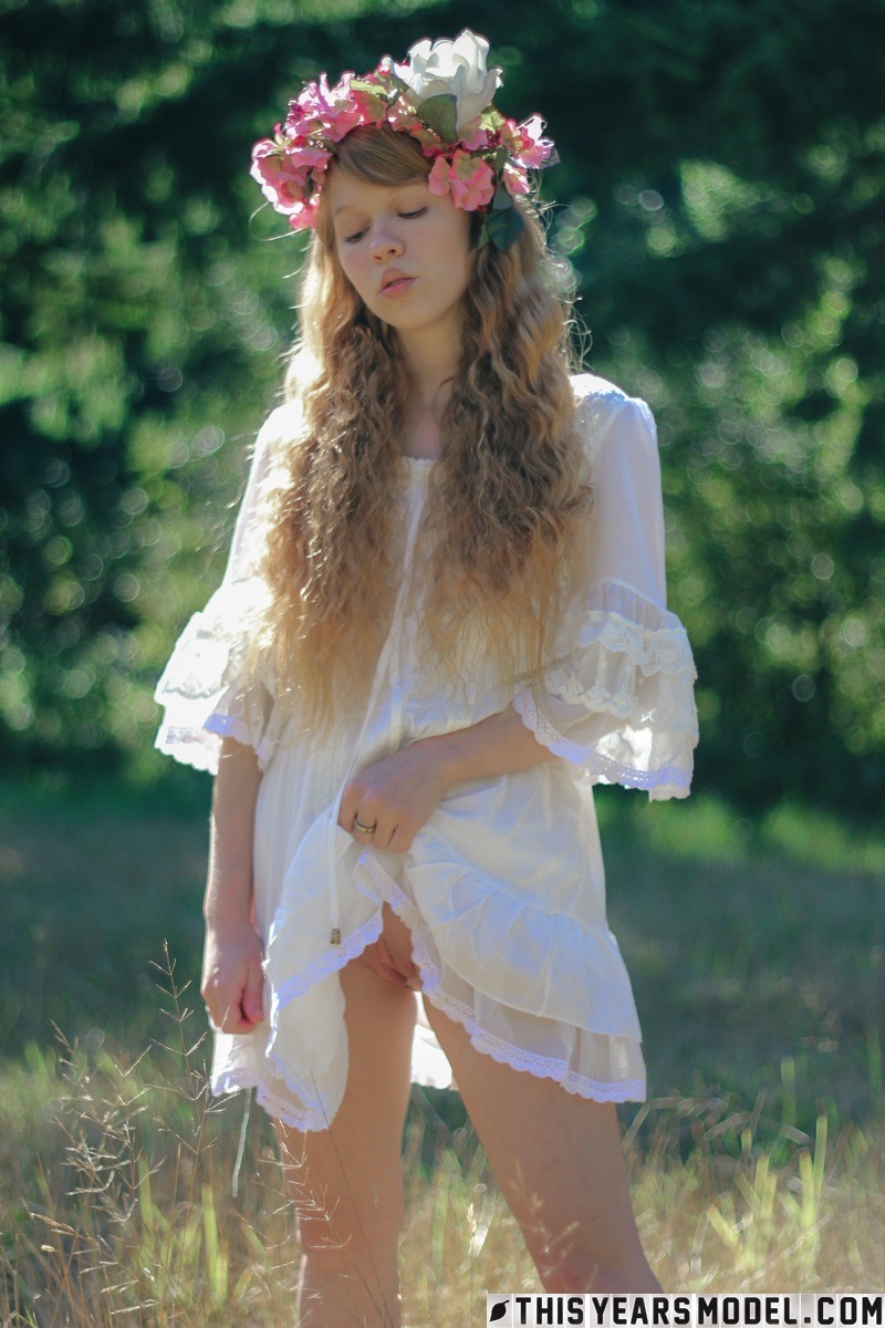 Dolly Little in a meadow