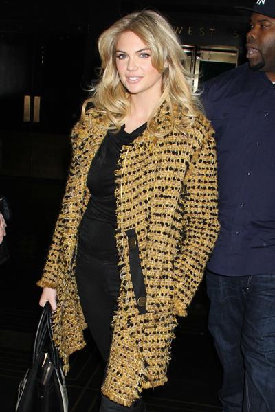 Kate Upton arrives at Late Night with Jimmy Fallon in NYC on February 25, 2013