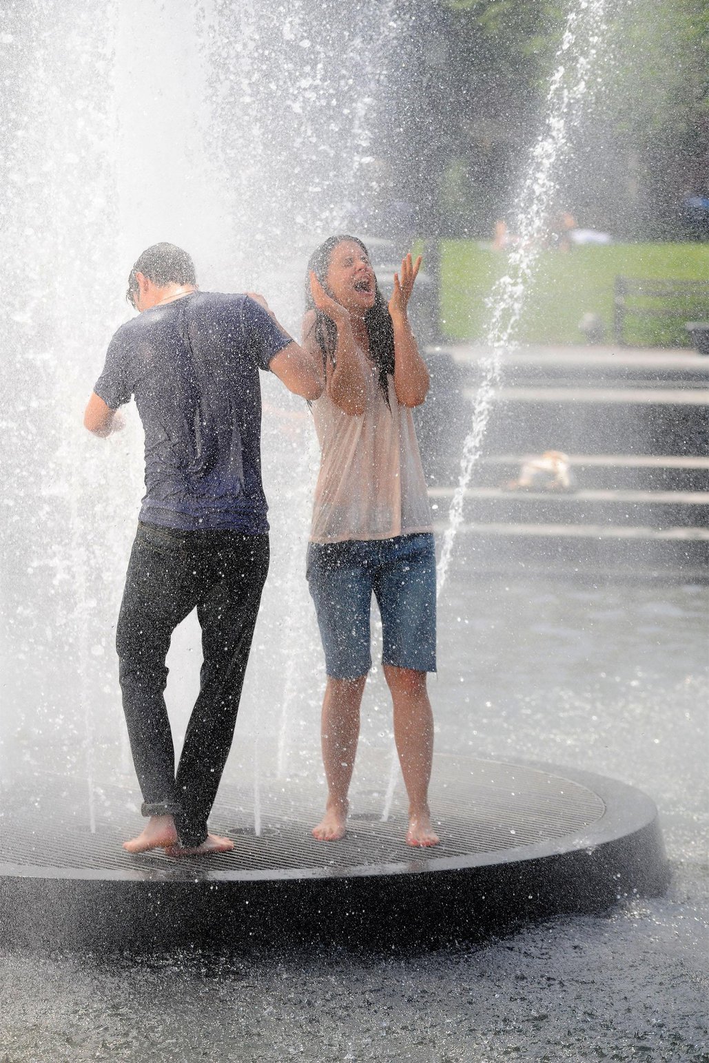 Katie Holmes Films  Mania Days  in Washington Square Park (May 21, 2013) 