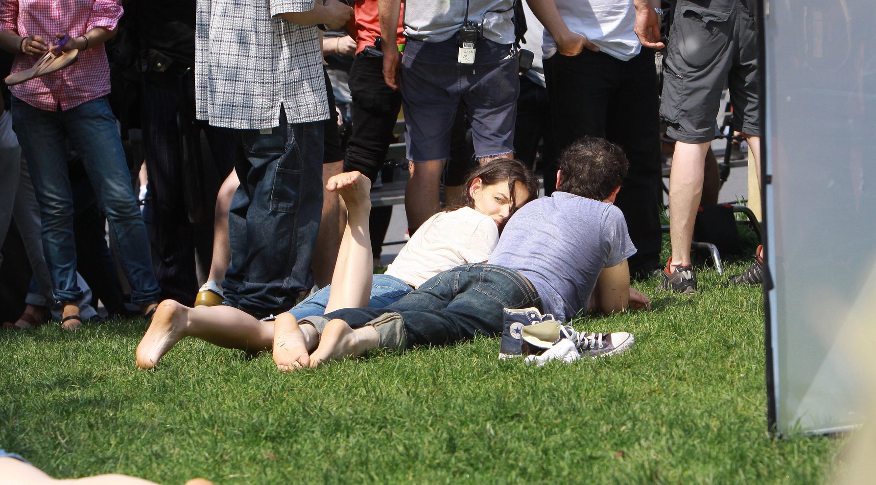 Katie Holmes Films  Mania Days  in Washington Square Park (May 21, 2013) 