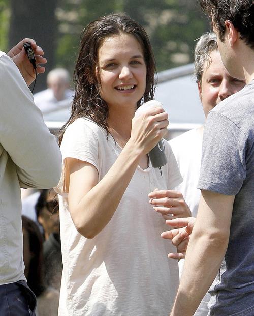 Katie Holmes Films  Mania Days  in Washington Square Park (May 21, 2013) 