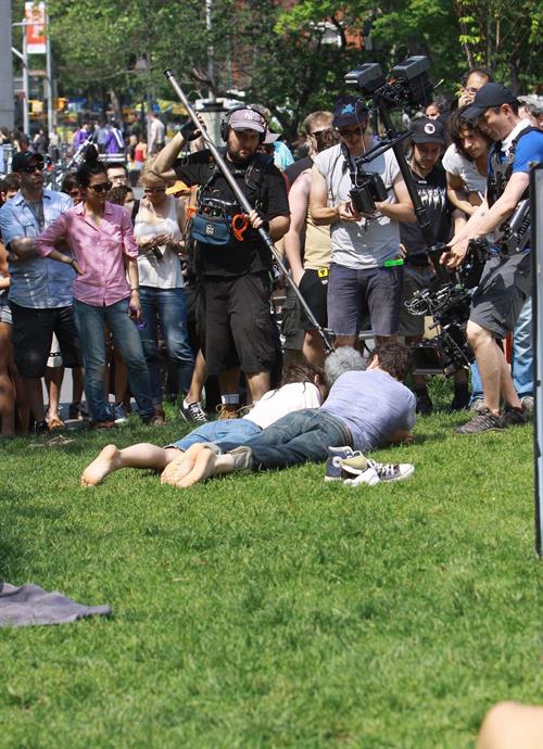 Katie Holmes Films  Mania Days  in Washington Square Park (May 21, 2013) 