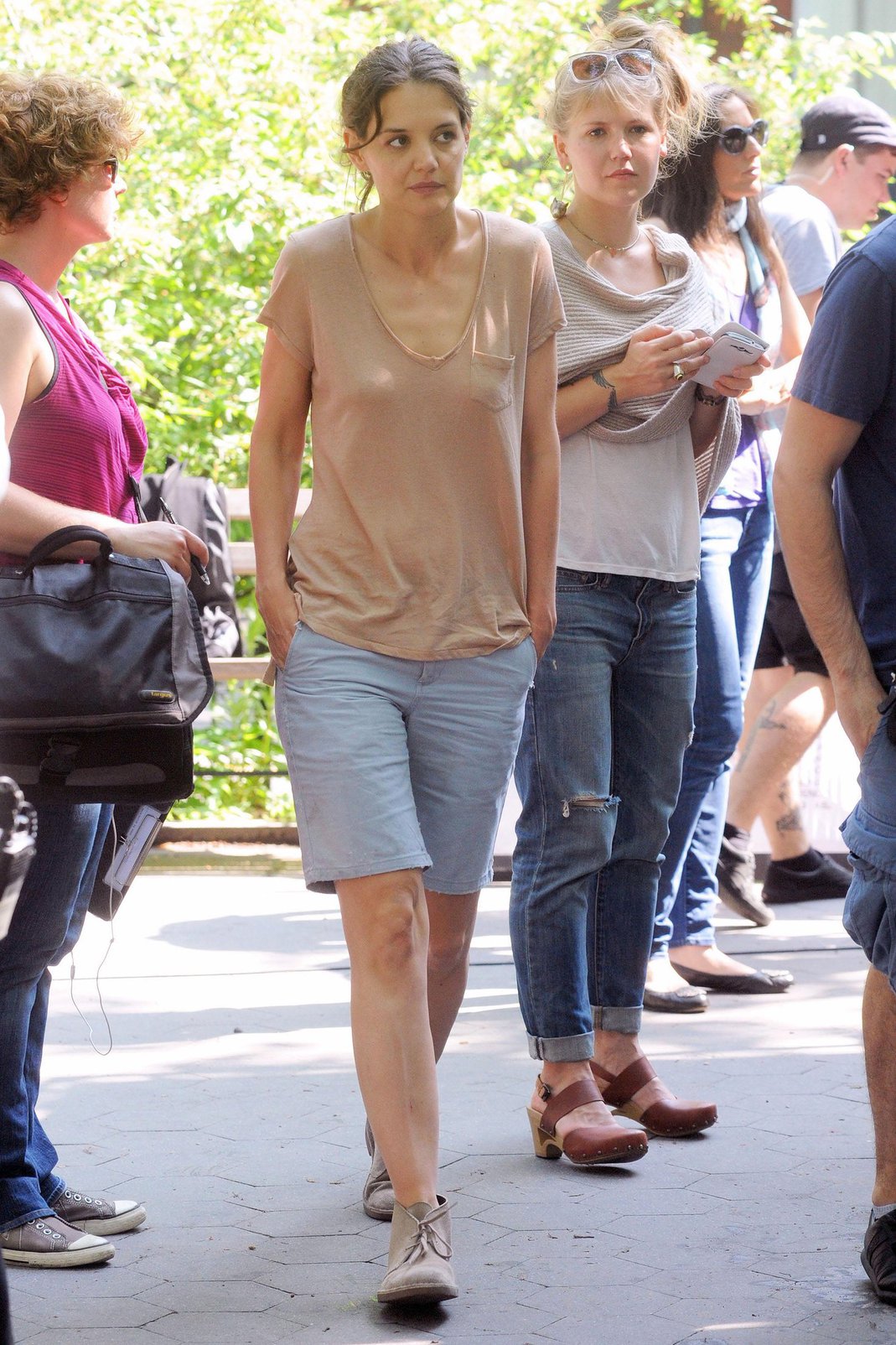 Katie Holmes Films  Mania Days  in Washington Square Park (May 21, 2013) 