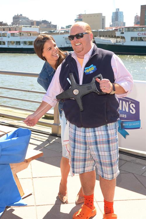 Katie Holmes At Pier 84 to Celebrate Hellmann`s 100th birthday At an Event Benefiting Feeding America 