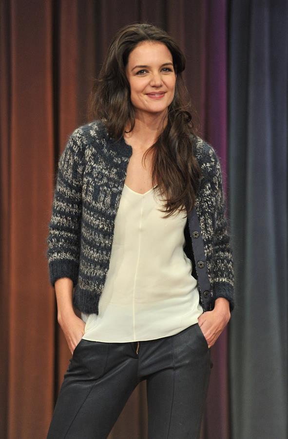Katie Holmes Late Night with Jimmy Fallon in New York 11/15/12 