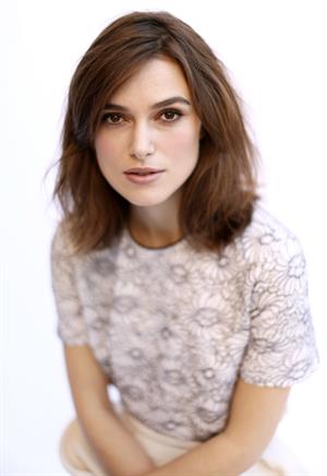 Keira Knightley posing for Matt Sayles portraits in New York City - November 13, 2012 