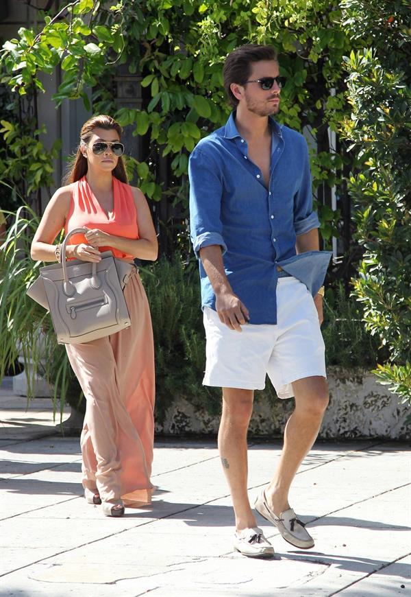 Kourtney Kardashian Leaving Sugarcane Restaurant with Scott Disick after lunch in Miami (October 22, 2012) 