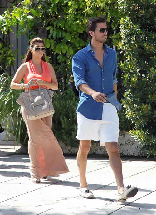 Kourtney Kardashian Leaving Sugarcane Restaurant with Scott Disick after lunch in Miami (October 22, 2012) 