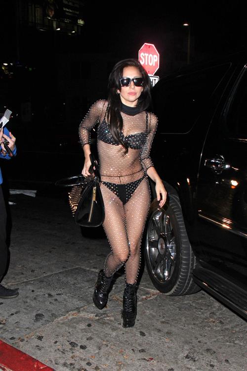 Lady Gaga arrives at Chateau Marmont in LA August 11, 2013 