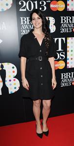 Lana Del Rey Attends the 2013 BRIT Awards at the O2 Arena in London on February 20, 2013
