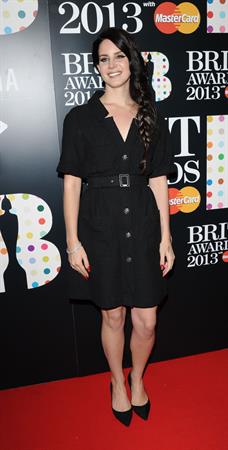 Lana Del Rey Attends the 2013 BRIT Awards at the O2 Arena in London on February 20, 2013