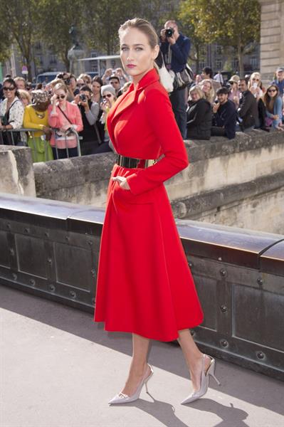 Leelee Sobieski at Christian Dior fashion show Paris 9/28/12 