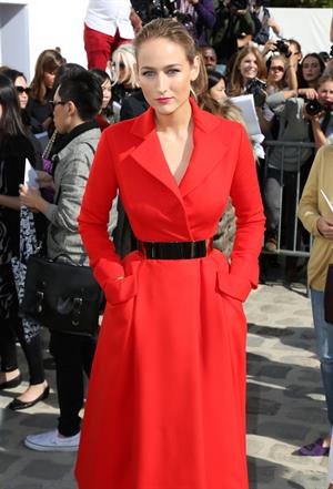Leelee Sobieski at Christian Dior fashion show Paris 9/28/12 